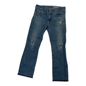 Andriano Goldschmied AG Womens Light Blue Distressed Denim Jeans Size 29x25